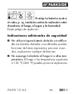 Предварительный просмотр 206 страницы Parkside PAPK 12 A3 Translation Of The Original Instructions