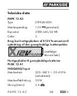 Preview for 230 page of Parkside PAPK 12 A3 Translation Of The Original Instructions