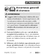 Предварительный просмотр 258 страницы Parkside PAPK 12 A3 Translation Of The Original Instructions