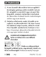 Предварительный просмотр 287 страницы Parkside PAPK 12 A3 Translation Of The Original Instructions