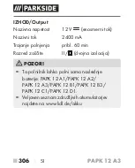 Предварительный просмотр 311 страницы Parkside PAPK 12 A3 Translation Of The Original Instructions