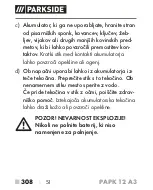 Предварительный просмотр 313 страницы Parkside PAPK 12 A3 Translation Of The Original Instructions