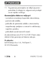 Preview for 321 page of Parkside PAPK 12 A3 Translation Of The Original Instructions