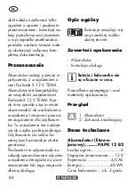 Preview for 60 page of Parkside PAPK 12 B2 Translation Of The Original Instructions