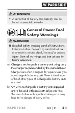 Preview for 10 page of Parkside PAPK 12 B3 Translation Of The Original Instructions