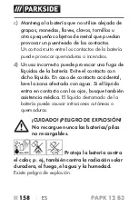 Preview for 163 page of Parkside PAPK 12 B3 Translation Of The Original Instructions