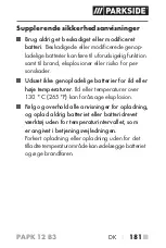 Preview for 186 page of Parkside PAPK 12 B3 Translation Of The Original Instructions