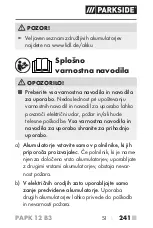 Preview for 246 page of Parkside PAPK 12 B3 Translation Of The Original Instructions