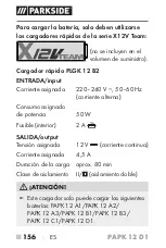 Предварительный просмотр 161 страницы Parkside PAPK 12 C1 Translation Of The Original Instructions