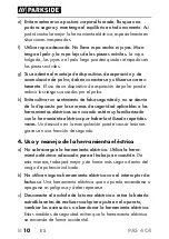 Preview for 14 page of Parkside PAS 4 C4 Translation Of The Original Instructions