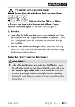 Preview for 93 page of Parkside PAS 4 C4 Translation Of The Original Instructions