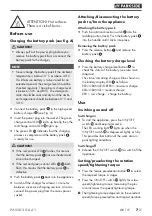 Preview for 12 page of Parkside PASSK 20-Li A1 Translation Of The Original Instructions