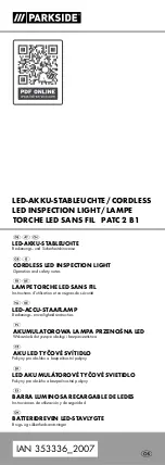 Preview for 1 page of Parkside PATC 2 B1 Operation And Safety Notes