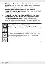 Preview for 48 page of Parkside PAW47A1 Operation And Safety Notes