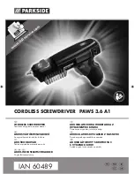 Parkside PAWS 3.6 A1 Original Operation Manual предпросмотр