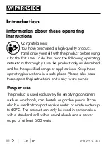 Preview for 5 page of Parkside PBZS 5 A1 Translation Of The Original Instructions