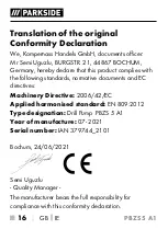 Предварительный просмотр 19 страницы Parkside PBZS 5 A1 Translation Of The Original Instructions