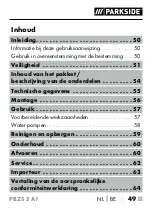 Предварительный просмотр 52 страницы Parkside PBZS 5 A1 Translation Of The Original Instructions