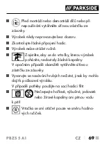 Предварительный просмотр 72 страницы Parkside PBZS 5 A1 Translation Of The Original Instructions