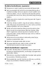 Preview for 70 page of Parkside PDSS 16 A1 Translation Of The Original Instructions