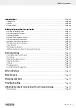 Preview for 46 page of Parkside PDSS 310 A2 Operation And Safety Notes