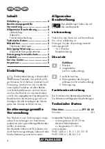 Preview for 4 page of Parkside PFT 30 A1 Translation Of The Original Instructions