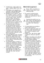 Preview for 61 page of Parkside PHD 110 A1 Translation Of The Original Instructions