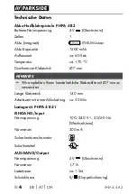 Предварительный просмотр 7 страницы Parkside PHPA 4 B3 Translation Of The Original Instructions