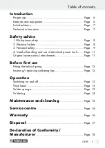 Preview for 5 page of Parkside PLBS 30 A1 Operation And Safety Notes