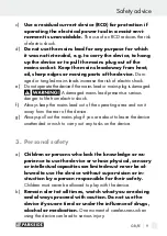 Preview for 9 page of Parkside PLBS 30 A1 Operation And Safety Notes