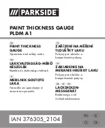 Parkside PLDM A1 Operation And Safety Notes preview