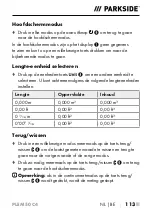 Preview for 116 page of Parkside PLEM 50 C4 Operating Instructions Manual