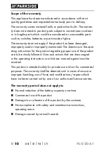 Preview for 14 page of Parkside PLG 20 A1 Translation Of The Original Instructions