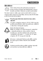 Preview for 78 page of Parkside PLG 20 A4 Operating Instructions Manual