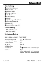 Preview for 58 page of Parkside PLLA 12 B2 Translation Of The Original Instructions