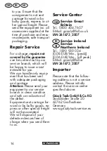 Preview for 14 page of Parkside PLMB 4 A1 Translation Of The Original Instructions