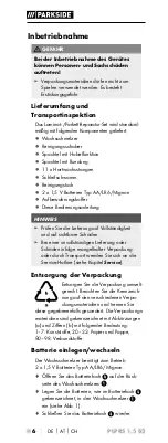 Preview for 10 page of Parkside PLPRS 1.5 B3 Operating Instructions Manual