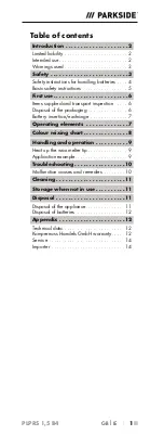 Preview for 5 page of Parkside PLPRS 1,5 B4 Operating Instructions Manual