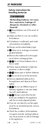 Preview for 8 page of Parkside PLPRS 1,5 B4 Operating Instructions Manual