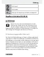 Preview for 89 page of Parkside PLS 48 A1 Operation And Safety Notes