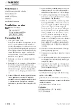 Предварительный просмотр 227 страницы Parkside PMFAP 20-Li A1 Instructions Manual