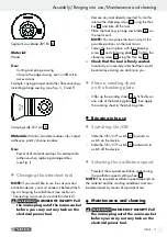 Предварительный просмотр 11 страницы Parkside pmfw 310 b1 Operation And Safety Notes Translation Of The Original Instructions