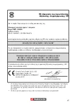 Preview for 47 page of Parkside PNTS 1500 C4 Translation Of The Original Instructions