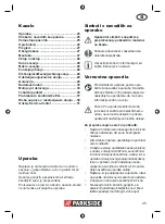 Предварительный просмотр 25 страницы Parkside PNTS 23 E Operation And Safety Notes