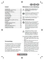 Предварительный просмотр 49 страницы Parkside PNTS 23 E Operation And Safety Notes