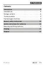 Preview for 10 page of Parkside PP 125 A1 Operation And Safety Notes