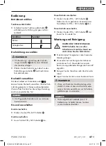 Предварительный просмотр 30 страницы Parkside PSBM 750 B2 Translation Of The Original Instructions