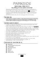 Preview for 4 page of Parkside PTBM 350-13 Operating And Safety Instructions Manual