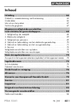 Предварительный просмотр 70 страницы Parkside PTSA 12 A1 Translation Of The Original Instructions