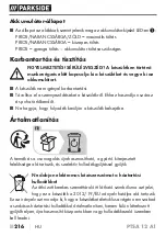 Предварительный просмотр 221 страницы Parkside PTSA 12 A1 Translation Of The Original Instructions